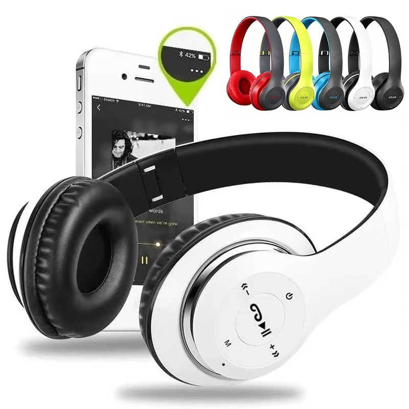 Bluetooth Headset On Ear - TWS Wireless Bluetooth Headphones HiFi Stereo