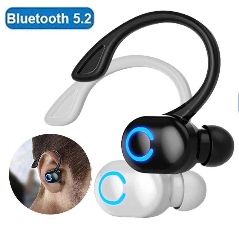 Bluetooth Headset On Ear - Bluetooth 5.2 Wireless Headset Single Ear-Hook