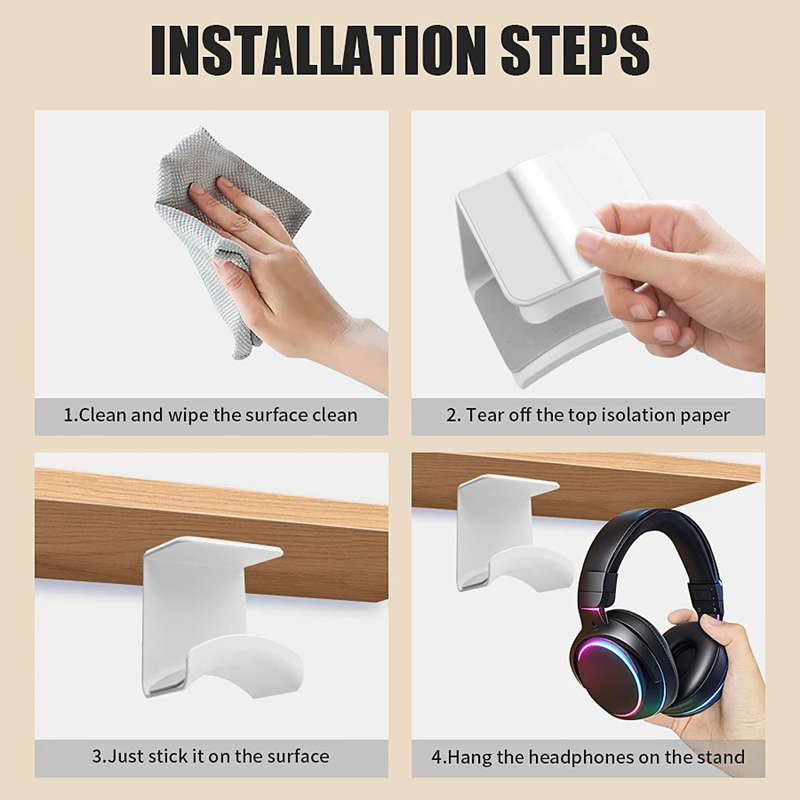 Universal Headphone Stand Adhe - Headphone Stand Desk review and price